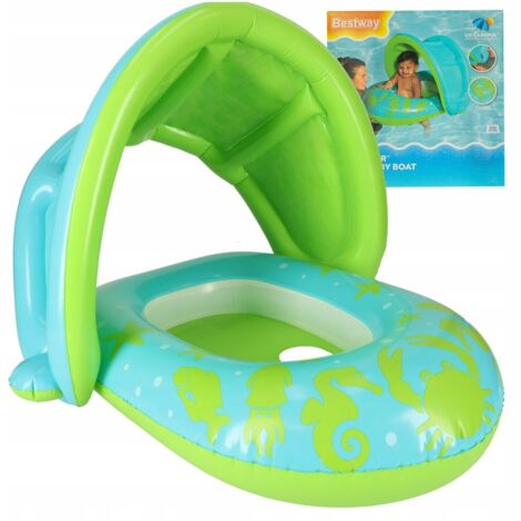 Bestway 34091 pontone gonfiabile con tettuccio verde