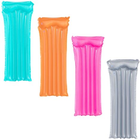Bestway 44013 Aufblasbare Strandmatratze, transparent, blau, 1,83 m x 76 cm