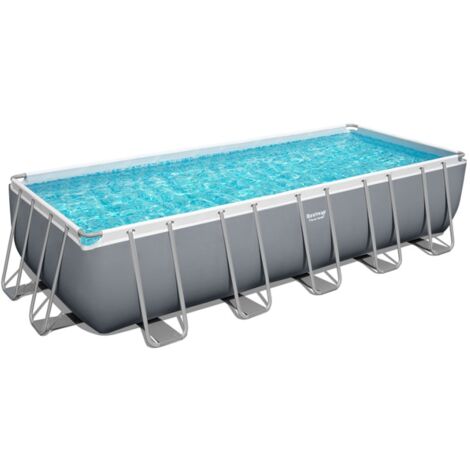 Bestway 5612B Power Steel rechteckiger oberirdischer Pool 640x274x132cm