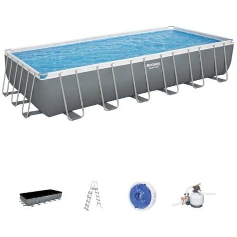 Bestway 56475 Piscina Fuori Terra Power Steel Bestway Cm 732x366x132 Con Pompa a Sabbia Da 5,678 Lh