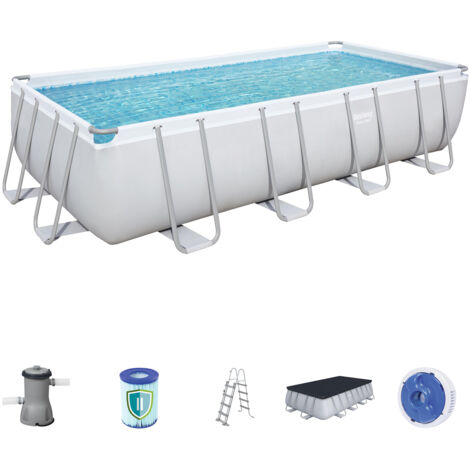 Bestway 56670 Power Steel Rectangular Frame Pool Set 488x244x122cm