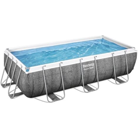 Bestway 56721 Frame Pool Power Steel Swimmingpool 404x201x100cm Komplett-Set