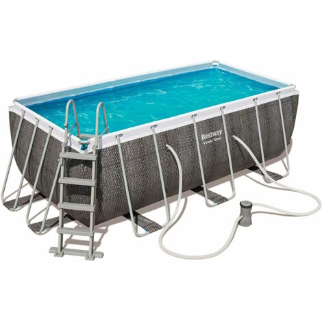 BESTWAY 56722 PISCINA FUORITERRA CON STRUTTURA METALLO 412x201xH122 cm COMPLETA