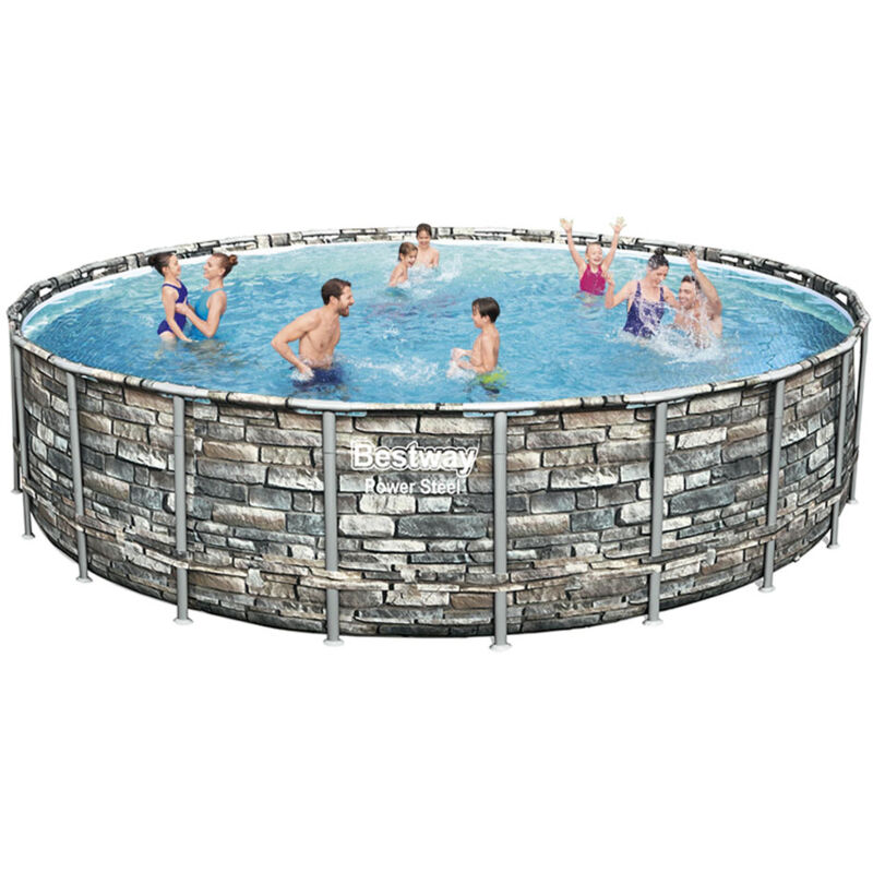 56889 Power Steel Piscina Sobre Tierra De Jardín - Bestway