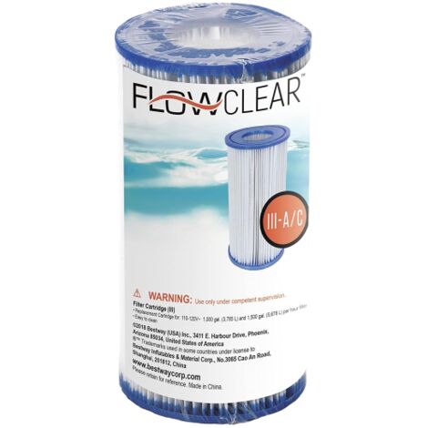 Bestway 58012 cartouche filtrante de rechange pour pompe de filtration piscine 5678 l/h