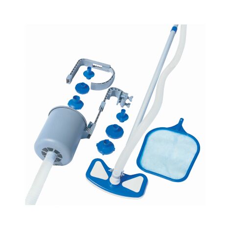 Bestway 58237 kit d'entretien de nettoyage pour brosse de filet d'e'cumoire de piscine avec tige te'lescopique en aluminium