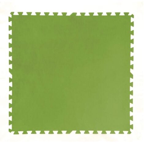 Bestway 58265 pack de 9 tapis 78x78 cm tapis sous piscine en polye'thyle'ne vert pour bord de piscine