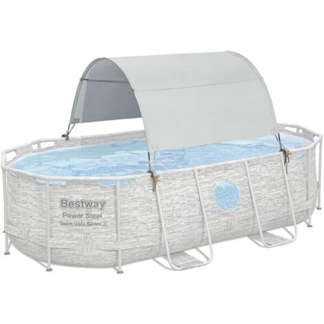 Bestway 58746 Tenda parasole per piscina fuori terra rettangolare o ovale