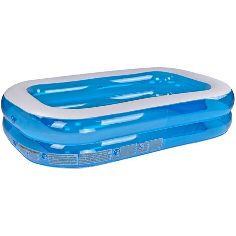 Bestway Aufstell-Pool Planschbecken eckig Gartenpool Schwimmbecken 211x132x46cm