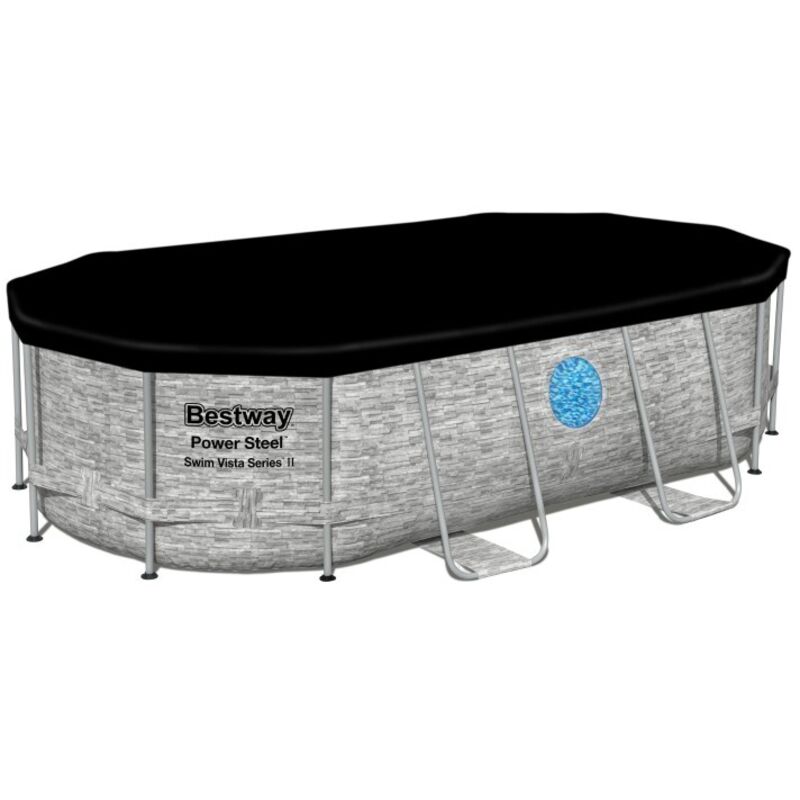 Bestway Bâche 4 saisons ovale 418 x 230 cm pour piscinePower Steel 427 x 250 cm