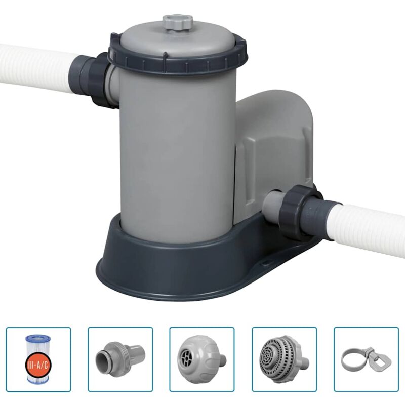 

Bomba de filtro de piscina Flowclear Skimatic 5678 L/h - Gris - Bestway