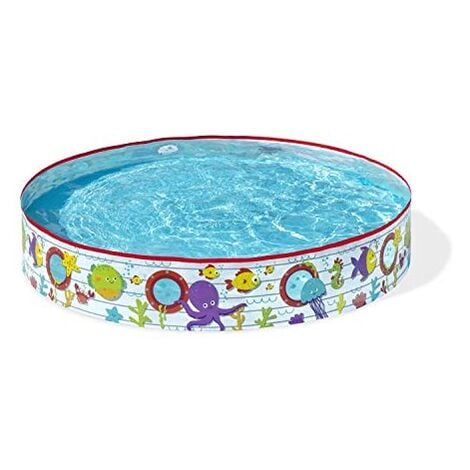 BESTWAY BW55029-21 PADDLING FILL N KIDS PISCINE DE JARDIN AVEC IMPRIMÉ AMUSANT DE POISSONS
