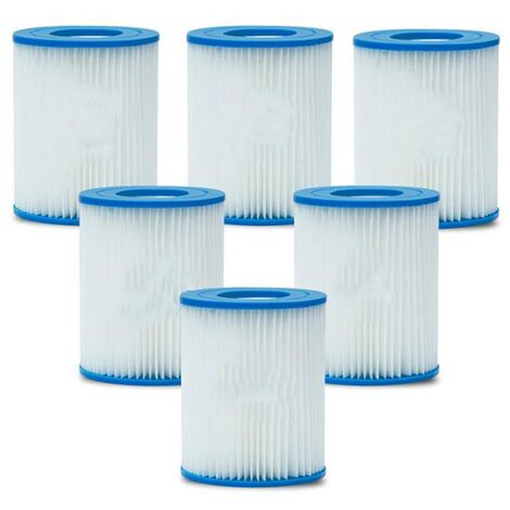 Bestway-cartuchos de filtro de piscina Tipo II, 6 piezas, inflables