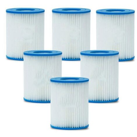 Bestway-cartuchos de filtro para piscina Tipo II, filtros inflables, filtro de Whirlpool, 6 uds.,blue