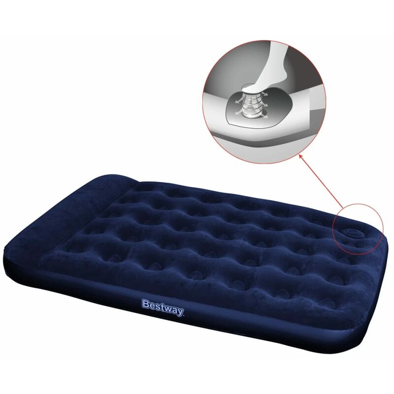 

Bestway Colchón inflable con bomba de pie incorporada 191x137x28 cm
