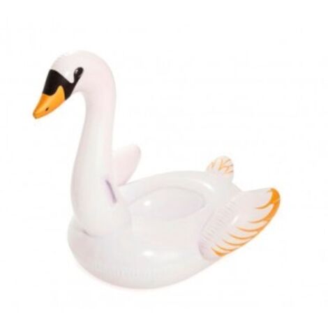 BESTWAY colchoneta cisne 122x122 cm 41123 , Colchoneta cisne 122x122 cm 41123Flotador inflable con una cabeza de cisne extra grande con alas infladas y plumas para mantener el