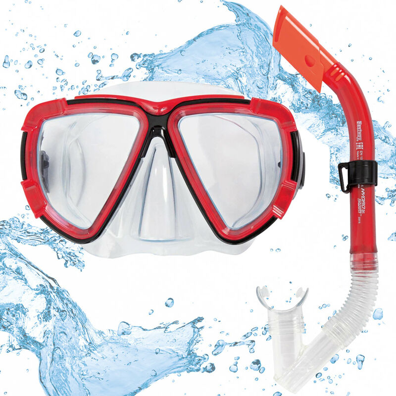 Kit de plongée - Masque de plongée & Tuba - hydro-swim 'Confort-Fit' Blackstripe rot (de) - Bestway