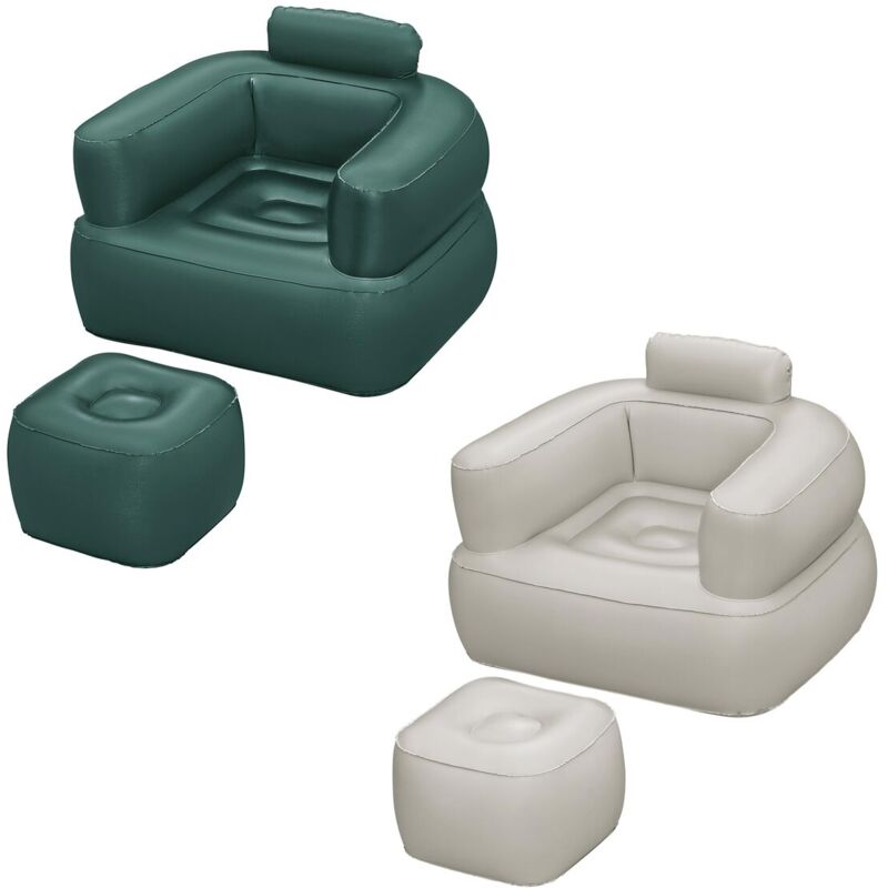 Bestway - Fauteuil Gonflable avec Repose-pieds Couleur Assortie 107x99x80/48x48x36 cm