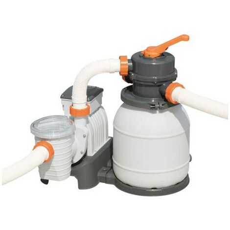 Bestway – Filtre à sable pour piscine hors-sol – Débit 5 678 L/h – Capacité jusqu'à 42 300 L – Préfiltre intégré et minuterie automatique - BW58497