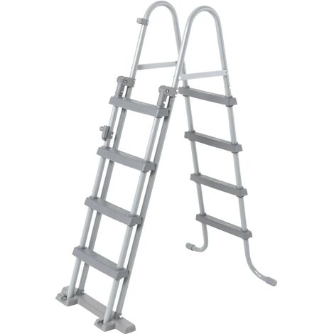 main image of "Bestway Flowclear 4-Step Safety Ladder 122 cm - Grey"