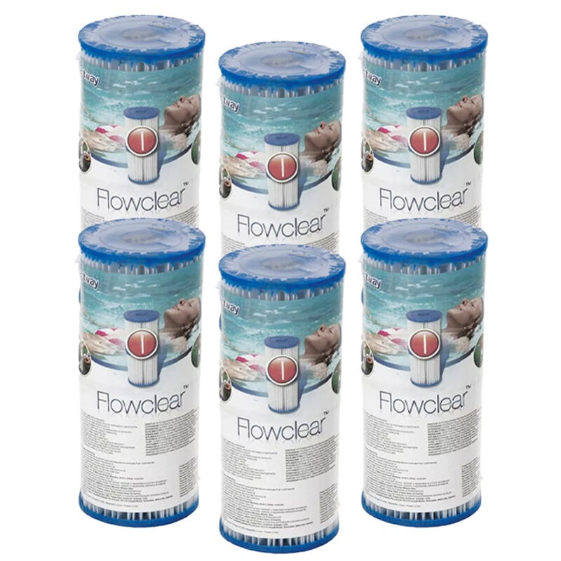 Destockage - 12 cartouches de filtration Bestway Type i (6 lots de 2)