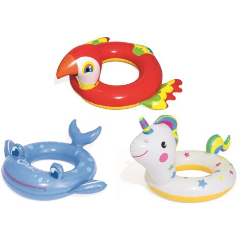 Bestway Galleggiante Gonfiabile Animali Colori Assortiti 84x71 cm +3 a 6 Anni Spiaggia e Piscina 36128
