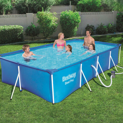 Piscine tubulaire rectangulaire, grande piscine 5.49x2.74x1.32 m