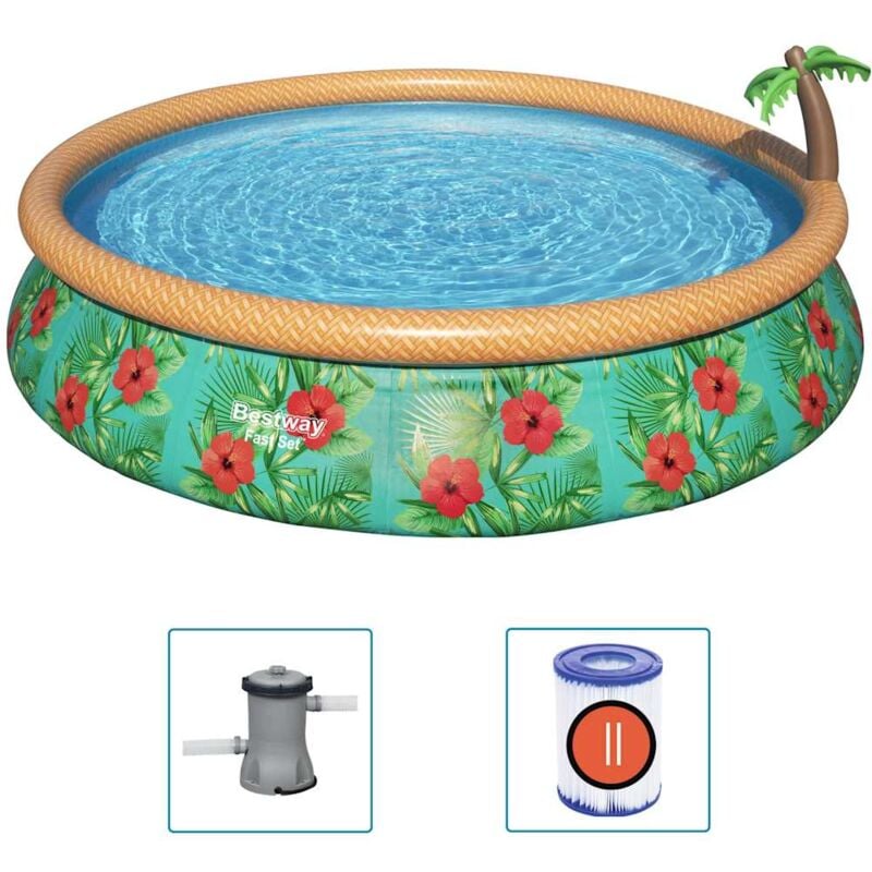

Juego de piscina inflable Paradise Palms Fast Set 457x84 cm - Bestway