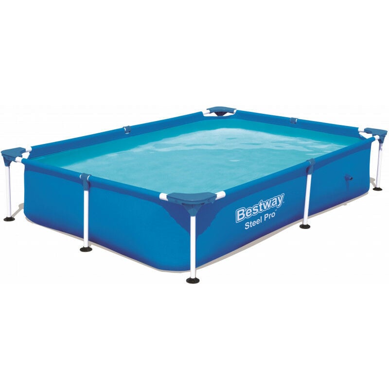 Lay-Z-Spa Steel Pro Piscine tubulaire Frame Pool 2.21m x 1.50m x 43cm - 1200 L - Piscine hors sol - Bleu (56401) - Bestway