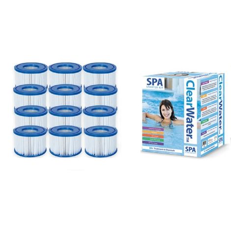 main image of "Bestway Lay-Z-Spa Accessories- 12 Filters And Chemical Starter Set"