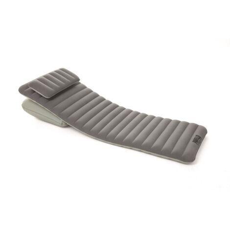 Bestway – Matelas gonflable camping 1 place 191 x 70 x 10,5 cm – Vinyle robuste – Surface floquée pour confort – Oreiller gonflable inclus