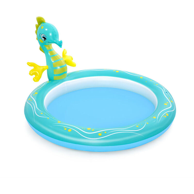 Bestway - Piscine Gonflable Enfant Jet Cheval 188x160x86 cm +2 Ans Jardin 53114