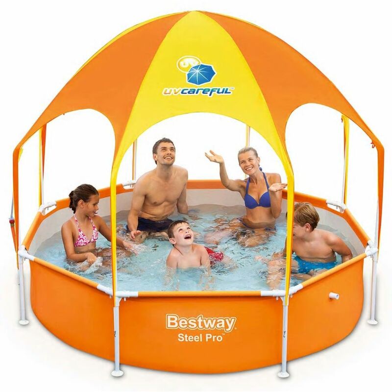 

Bestway Piscina de juego y chapoteo con sombra 244x51 cm 56432