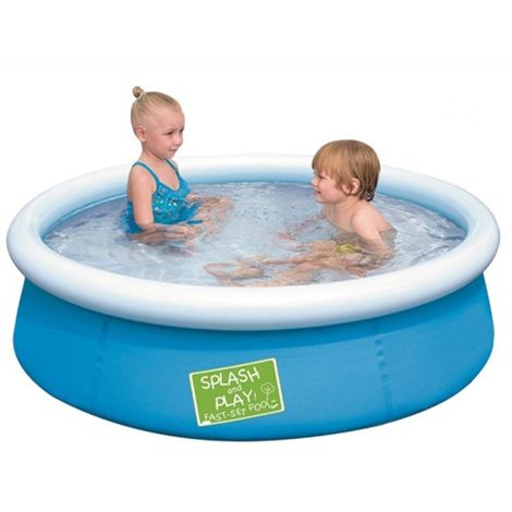 Bestway Piscina FAST SET Bambini Gonfiabile Autoportante Fuoriterra AZZURRO AZZURRO