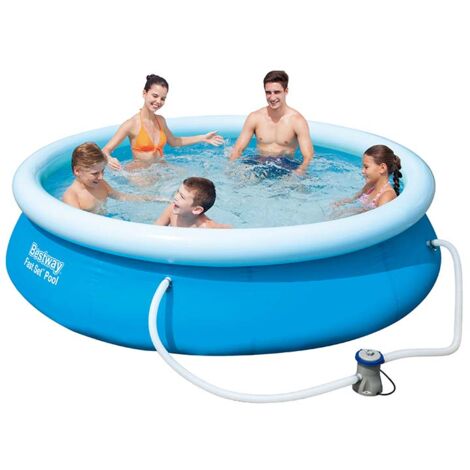 BESTWAY Piscina fuori terra tonda autoportante fast set 305x76cm con pompa filtro a cartuccia