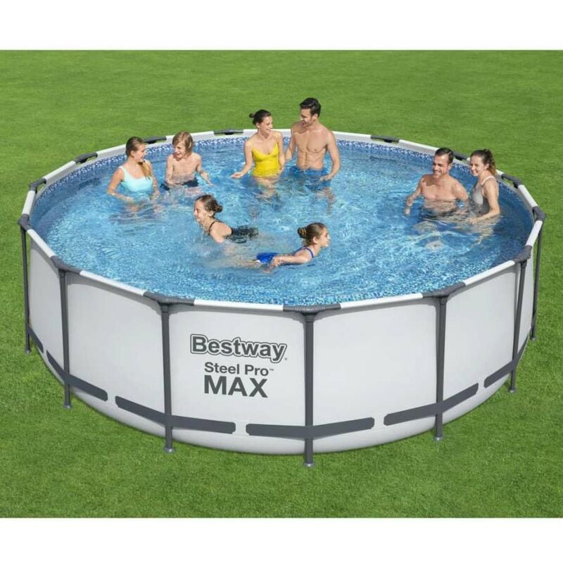 Bestway - Set Piscina Fuori Terra Steel Pro max Rotonda 457x122 cm