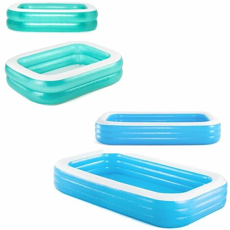 Bestway Piscina gonfiabile 3 anelli cm 200 300 per famiglia fuoriterra giardino terrazzo  mare spiaggia lido - MISURA: piccola