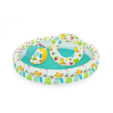 Bestway Piscina Gonfiabile per Bambini 2 Anelli Set 122x20 cm +2 Anni Giardino 51124