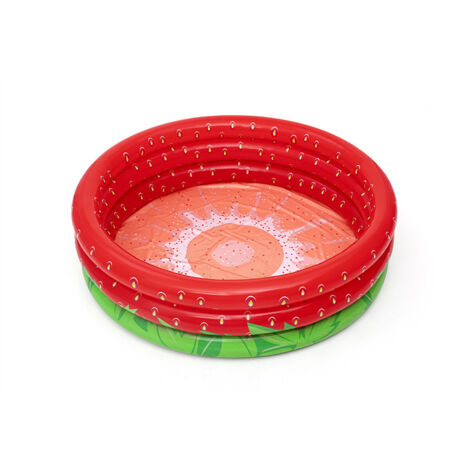 Bestway Piscina Hinchable Infantil 3 Aros Fresa 168x38 cm +2 Años Jardin 51145