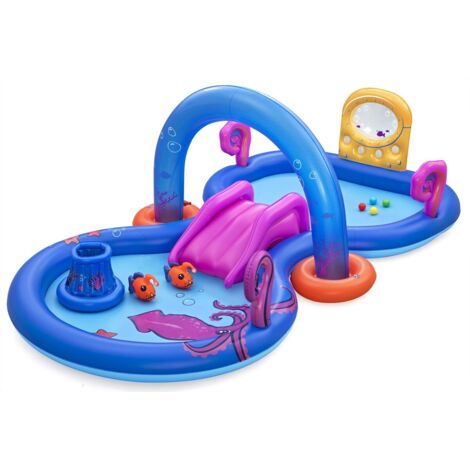 Bestway piscina hinchable parque de juegos aventuras mar 330x188x117 cm