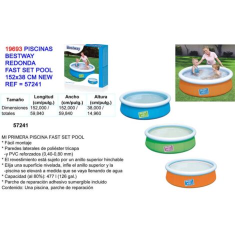 BESTWAY Piscina Infantil Redonda Fast Set 152x38 477L 57241