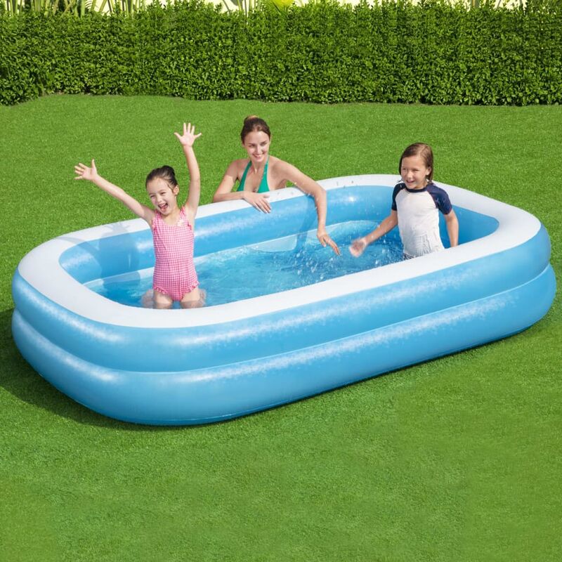 

Bestway Piscina inflable familiar rectangular azul blanco 262x175x51cm