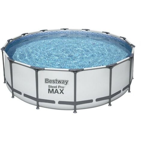 Bestway Piscina Rotonda Steel Pro MAX 5612X - 427x122cm con Filtro a Cartuccia