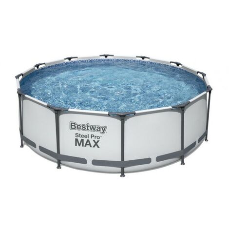 Bestway Piscina Rotonda Steel Pro MAX 56418 - 366x100cm con Filtro a Cartuccia