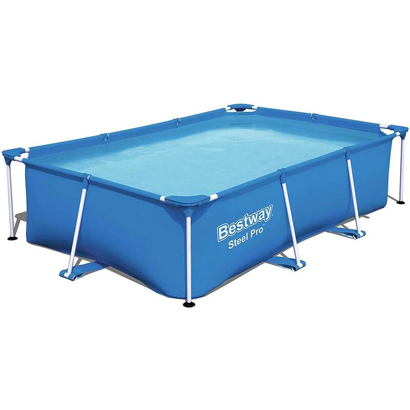 Piscina Fuoriterra Steel Pro 259x170x61 Rettangolare Struttura Acciaio Giardino