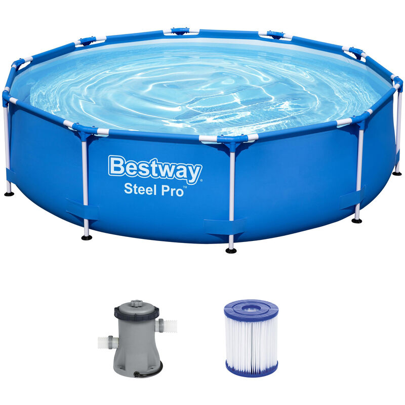 

Piscina Tubular Steel Pro Ø305 cm con bomba y cartucho de filtrado - Bestway