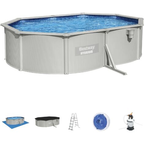 BESTWAY Piscine acier hors sol ovale Hydrium 500 x 360 x 120 cm