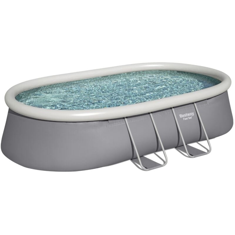 Bestway - Piscine autoportante ovale Fast Set 488 x 305 x 107 cm avec filtration