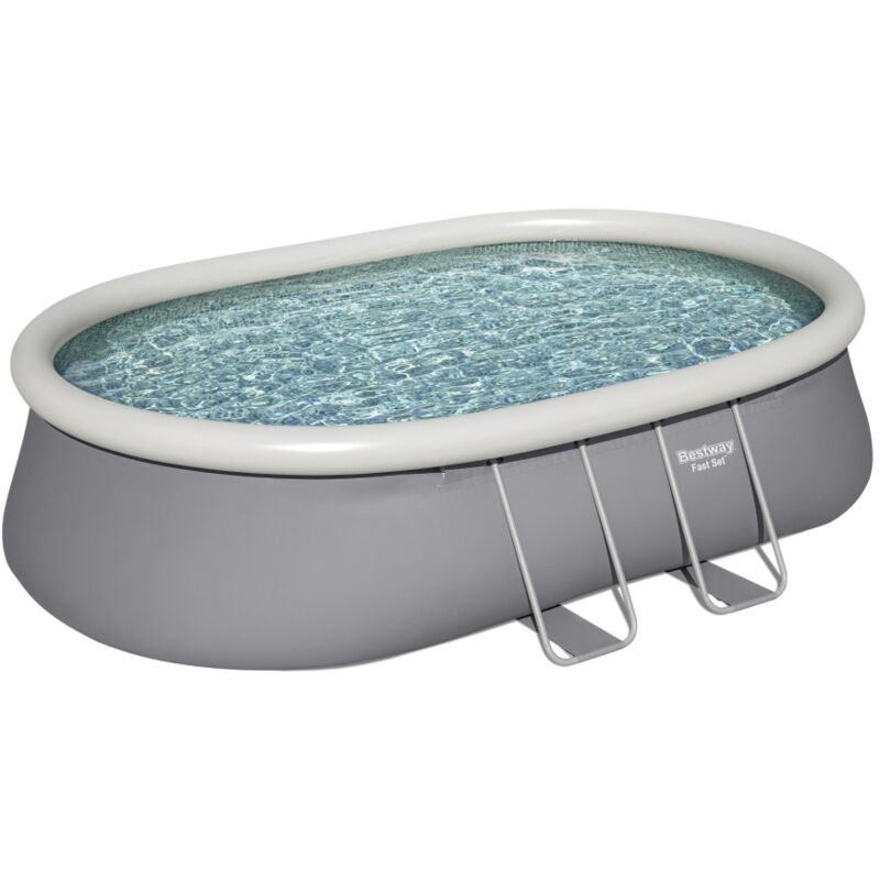 Bestway - Piscine autoportante ovale Fast Set 549 x 366 x 122 cm avec filtration