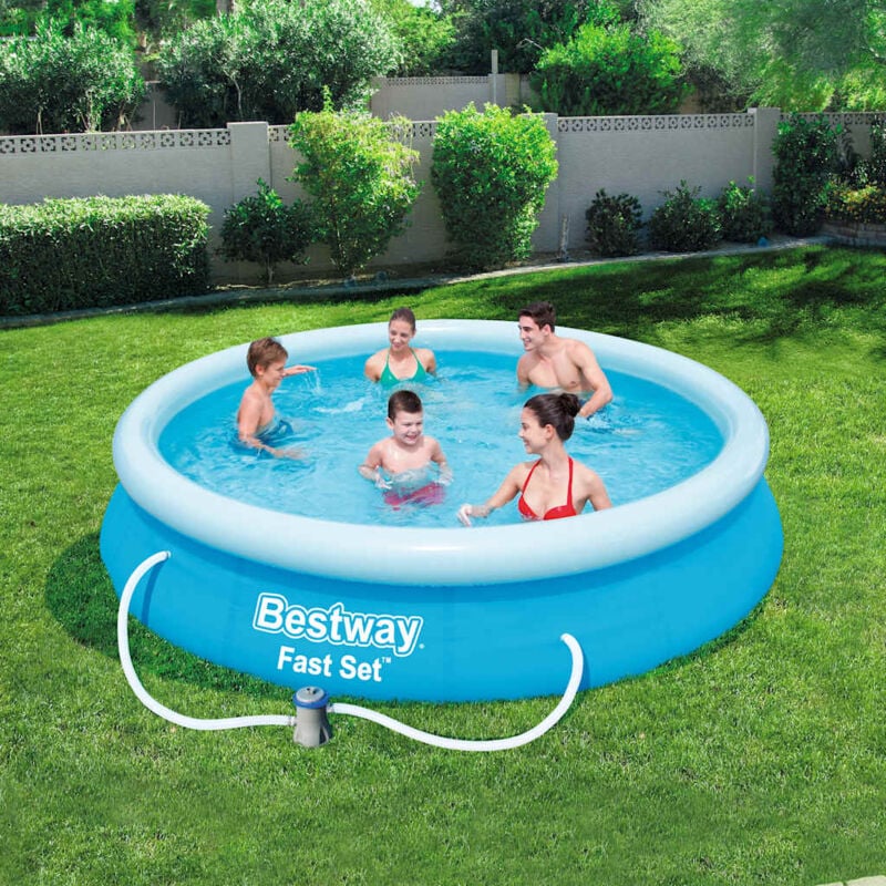 Hyy Ar - Bestway Piscine Fast Set 366 x 76 cm - 57274, Kit Piscine Gonflable